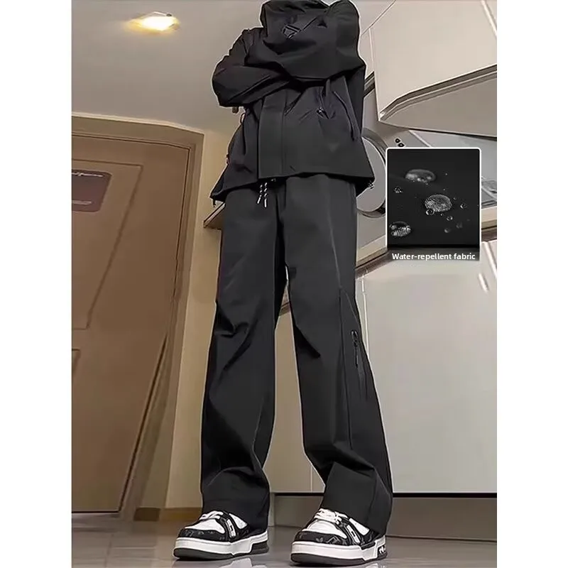 

Водонепроницаемые рабочие брюки для активного отдыха и альпинизма, повседневные прямые спортивные длинные брюки из полиэстера, весна 2026