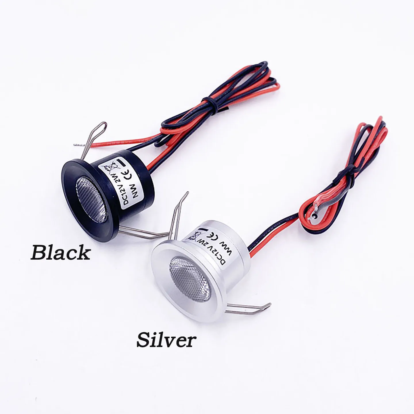 Mini LED Recessed Spotlight Set 6/12 DC12V 2W IP65 for Bathroom Kitchen Carport Stairs 25-27mm Cutout with 230V Transformer