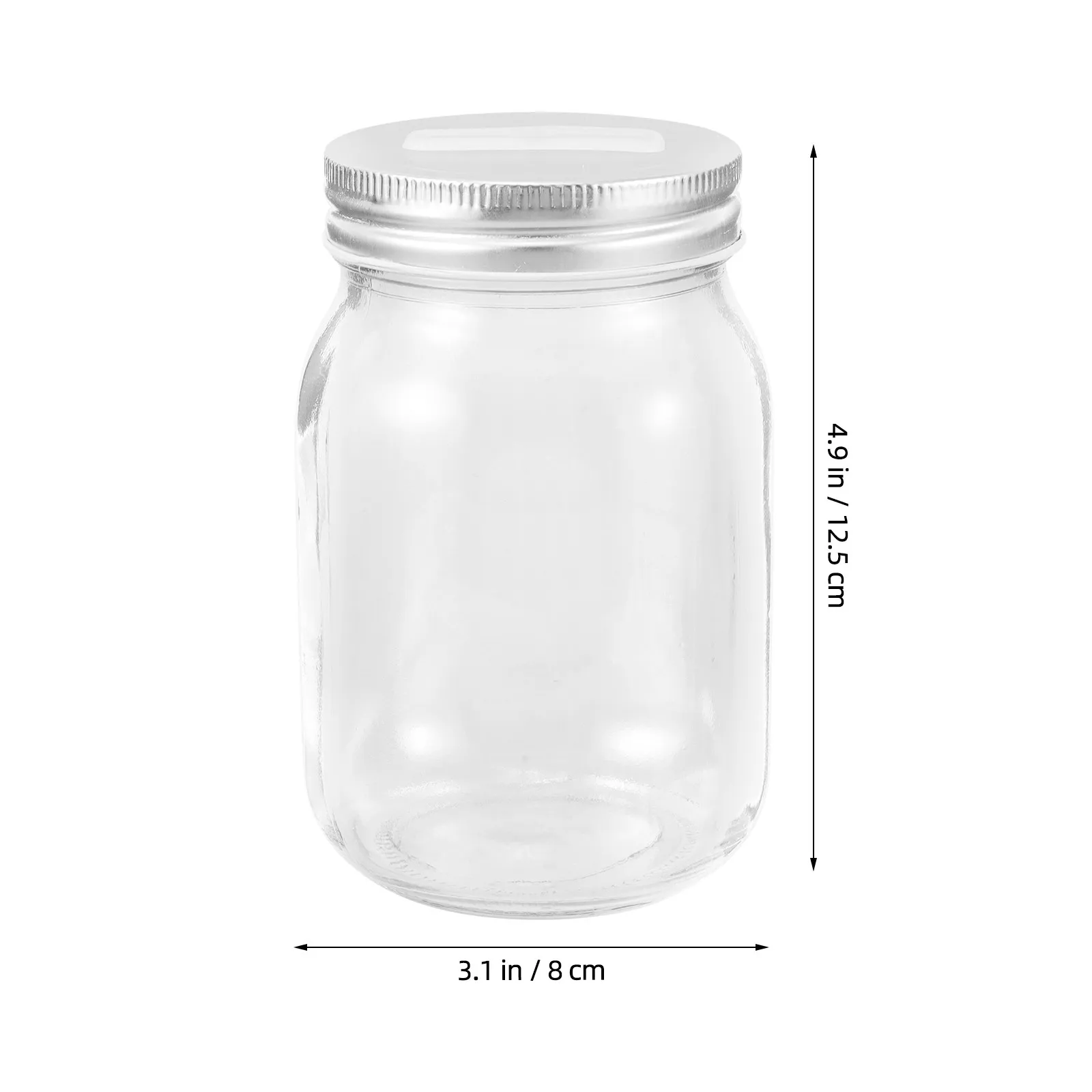 Clear Glass Self Discipline Reward Jar for Habit Building Visual Progress Tracker Money Saving Box with Slotted Lid
