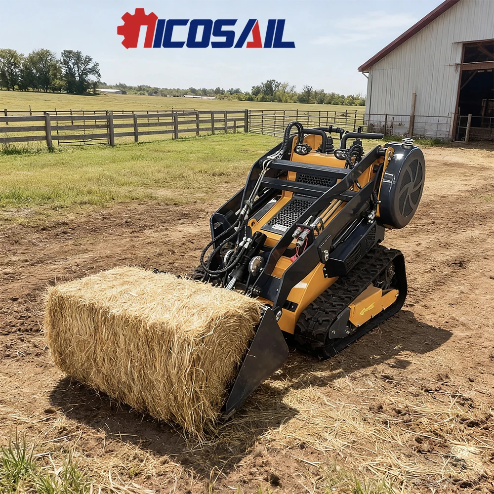 

Супермощный дизельный мини-погрузчик на рулевом колесе мощностью 20 л.с., компактный погрузчик на передние колеса, быстрая доставка