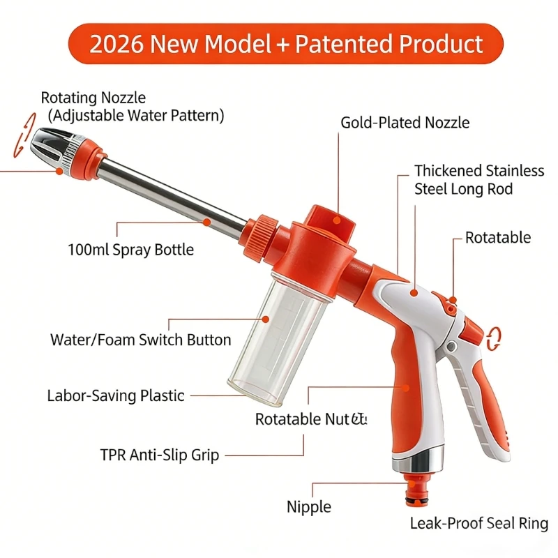 Garden Hose addition Providing 8 preferences And variable Foam Function For Outdoor Tasks