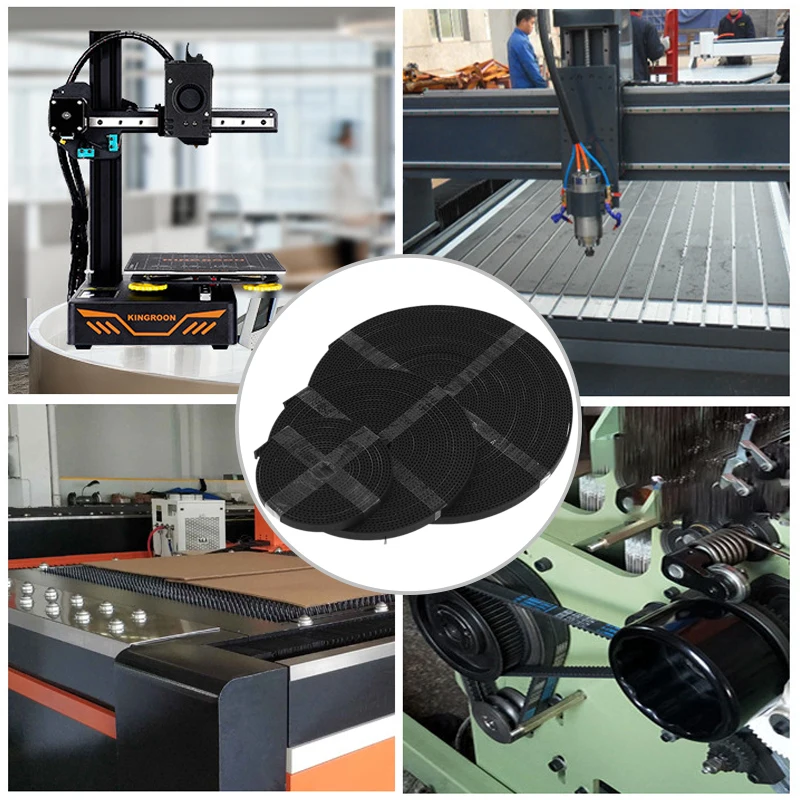 1/2/5M 2GT Belt 2GT-6mm Rubber Open Timing Synchronous Belts Conveyer Belt 3D Printer Parts Printer Tool Accessories