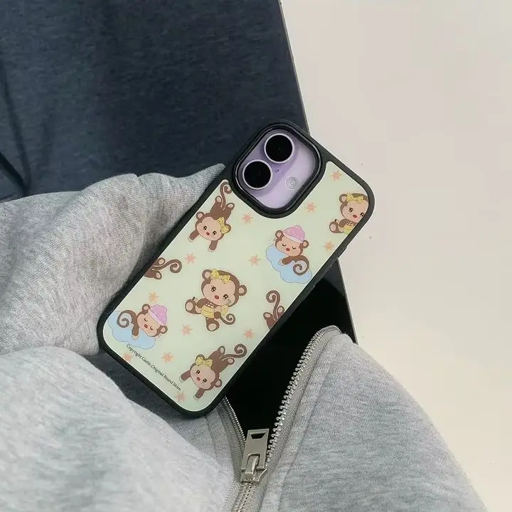 Little Monkey Cute Treasure Ins Cartoon Phone Case for iPhone 18 DUO 17 AIR16 15 14 13 12 11 PRO XR XS X MAX 8 7 PLUS Y2K Cover