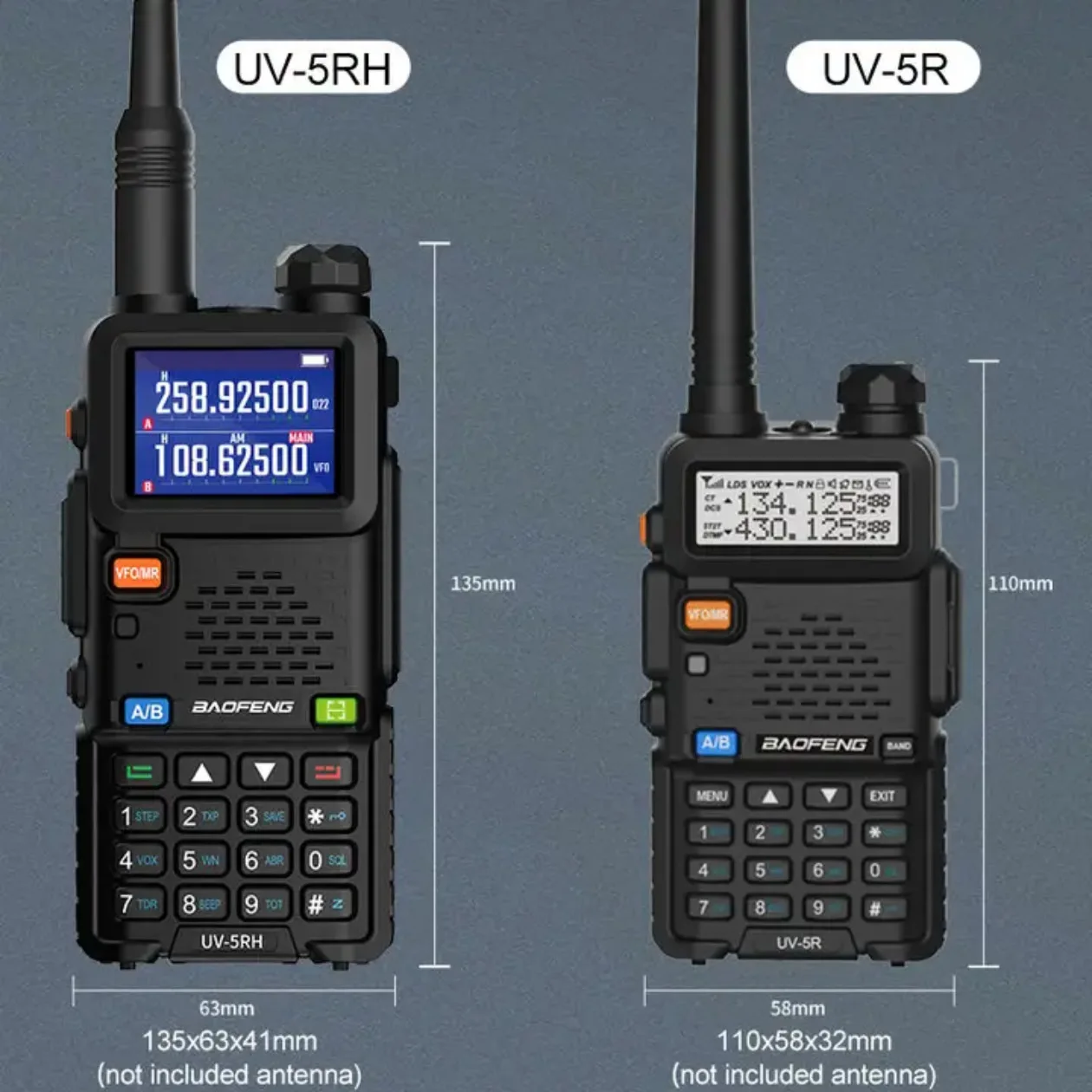BAOFENGUV-5RH/UV-5RM Outdoor High-power Long-distance Walkie-talkie One-click Frequency Matching