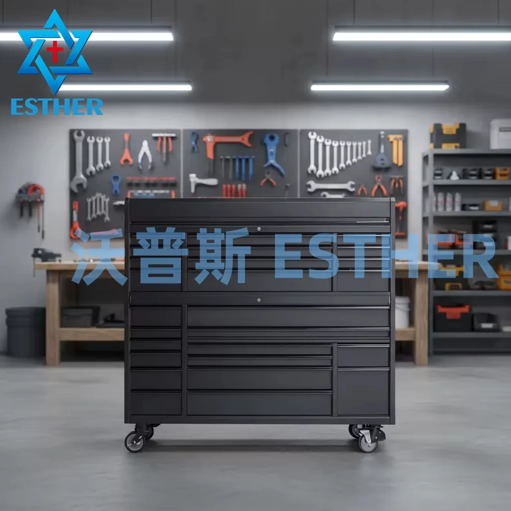 AIROW 72 inch black roller toolbox set