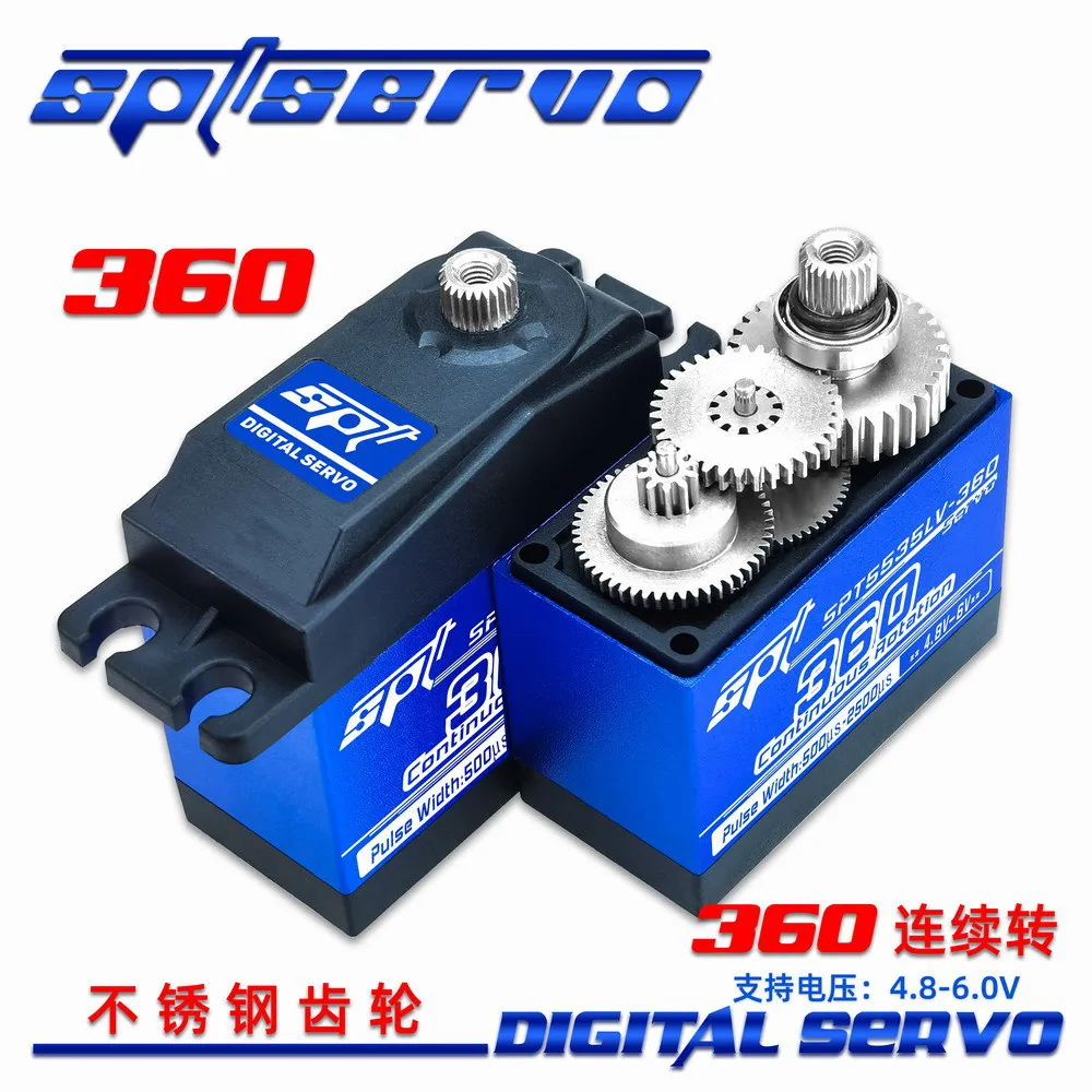 SPT5535LV-360 Servo Digital RC 35KG vehículo inteligente Robot de engranaje de Metal de alto par Motor de dirección giratoria continua de 360 grados