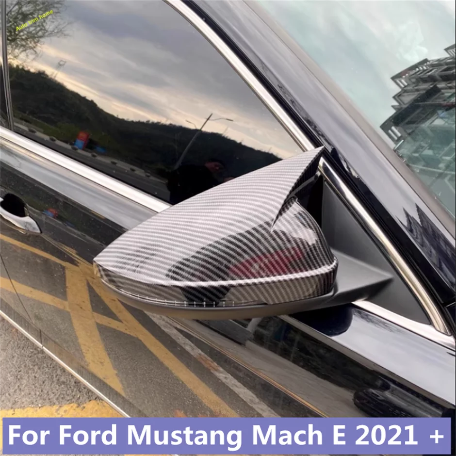 

Накладка на зеркало заднего вида из углеродного волокна ABS, подходит для Ford Mustang Mach E 2021-2023 гг., внешние аксессуары для автомобиля