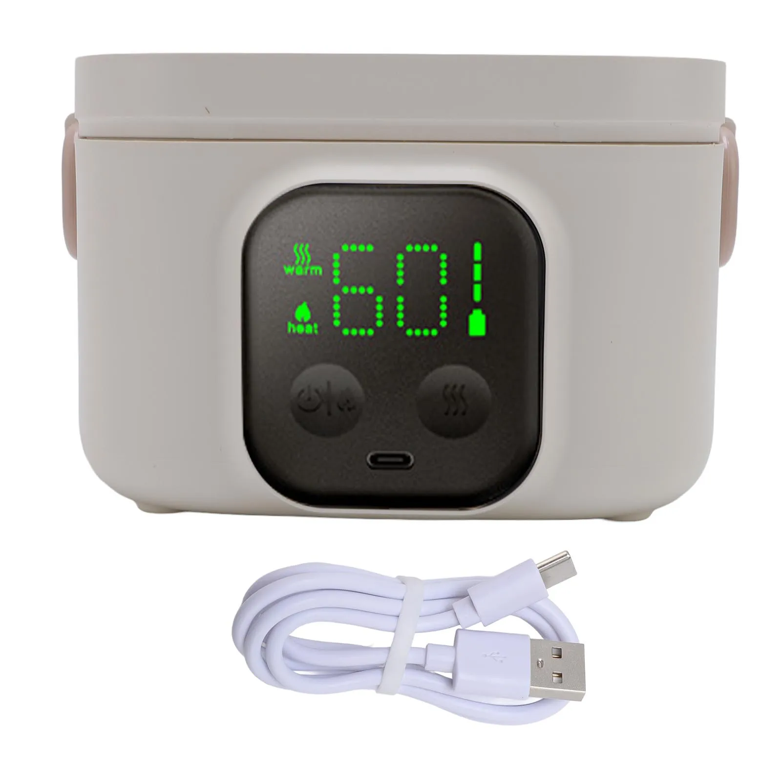 500ml Food Warmer Bowl Timer Intelligent Constant Temperature Bowl Fast Heating Insulated Lunch Container Stainless Steel
