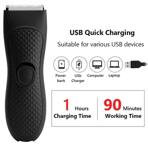 Electric Groin Hair Sideboard for Men, pubic removal of hair, intimate areas Body Grooming Clipper, epilator, rechargeable shaving, blade 6 Main Sales Men's Hot Removal - №3