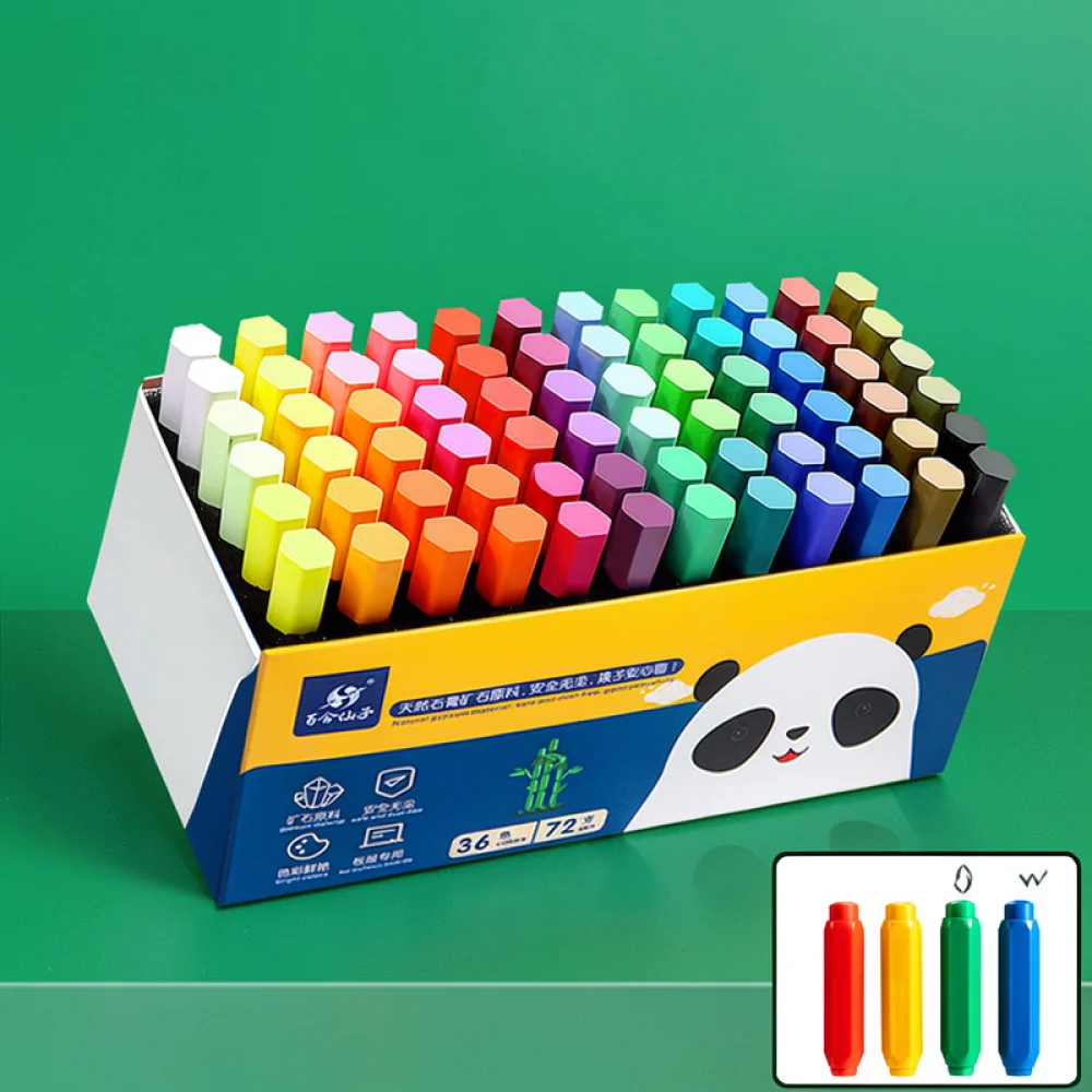 Safe Dust Free Chalk For Kids Art Blackboard Drawing Multi Color Teaching Supplies Smooth Writing School Tools