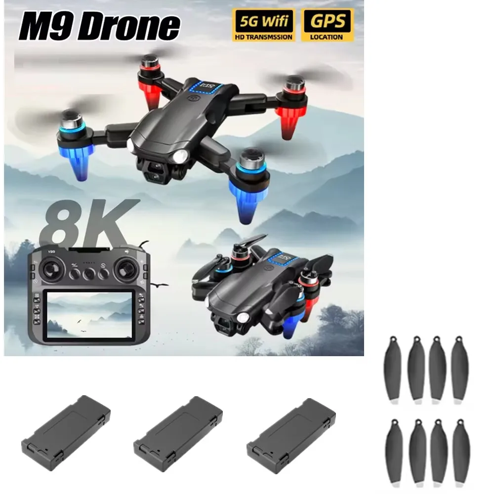 M9 Drone Battery 3.7V 1200mAh / M9 Drone Parts  Propeller Maple Leaf M9 Drone Original Accessories Battery