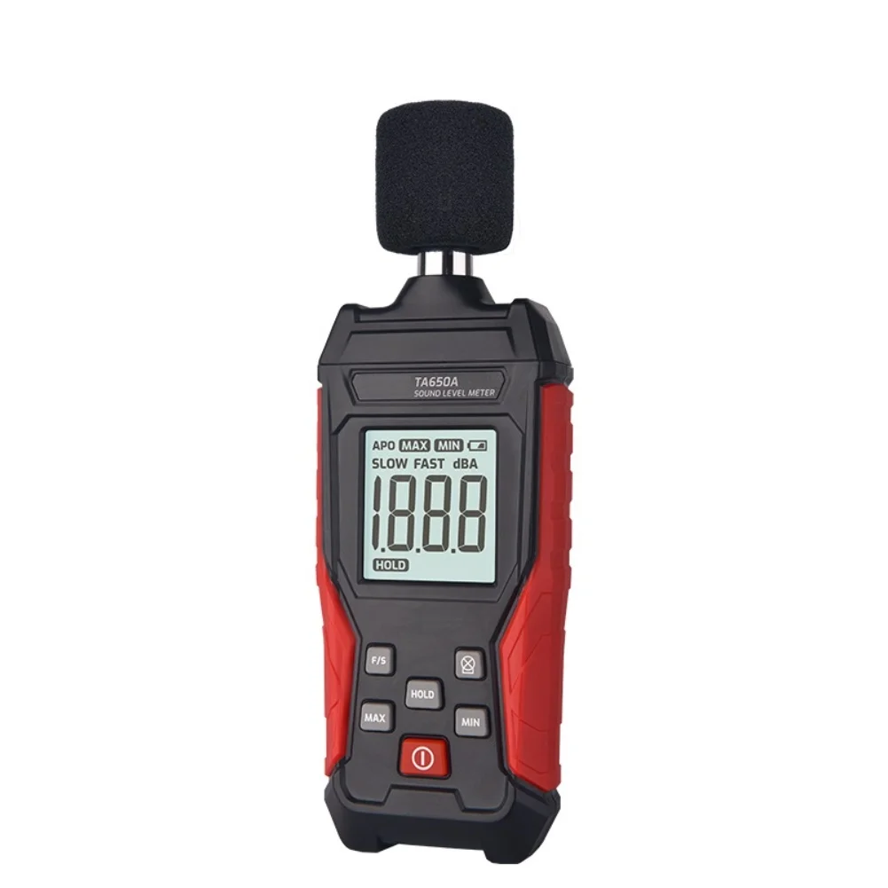 TA650A Noise Tester with Four Digit Display Maximum 1999 Reading and Backlight for Easy Viewing in Dim Conditions