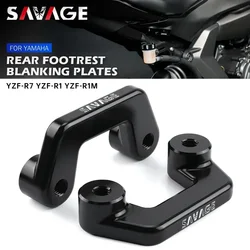 For YAMAHA YZF R7 R1 R1M 2021-2025 Foot Peg Blanking Plate Removes Rear Passenger Footrest Motorcycle Pedal Racing Hook YZFR7