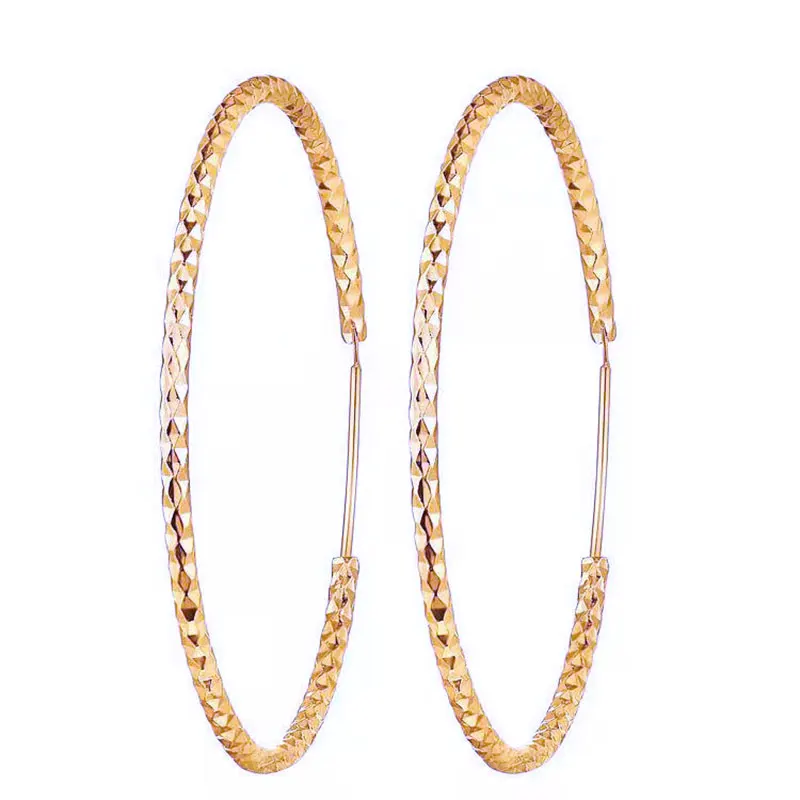 Senlissi - - 24K Yellow Gold Plated Hoop Earrings Women's Round Gift Box Fine Packaging 925 Sterling Silver Jewelry Pierced