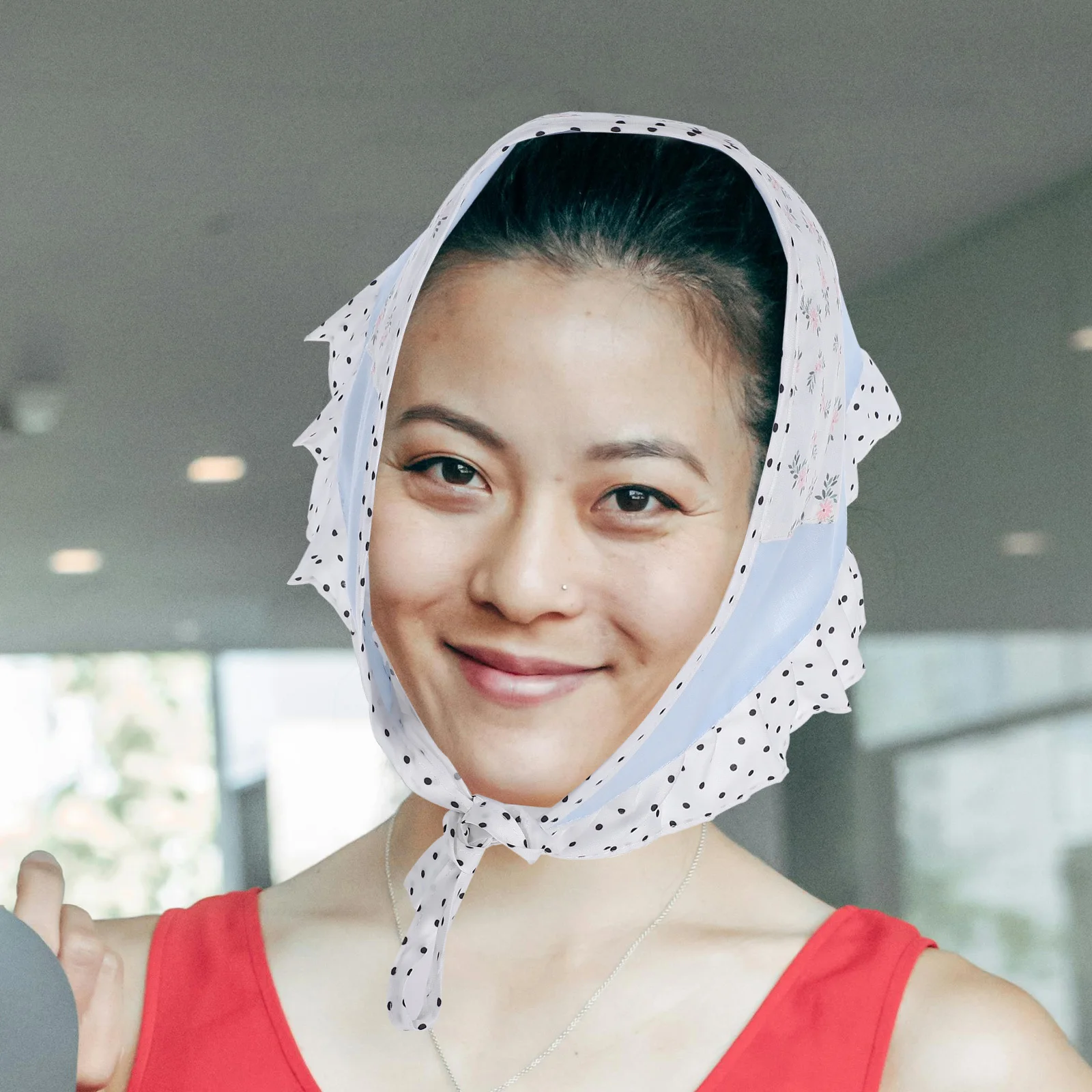 

Small Floral Headscarf Light Design Flower Hair Bandana For Women Girls Wedding Party Photo Hawaiian