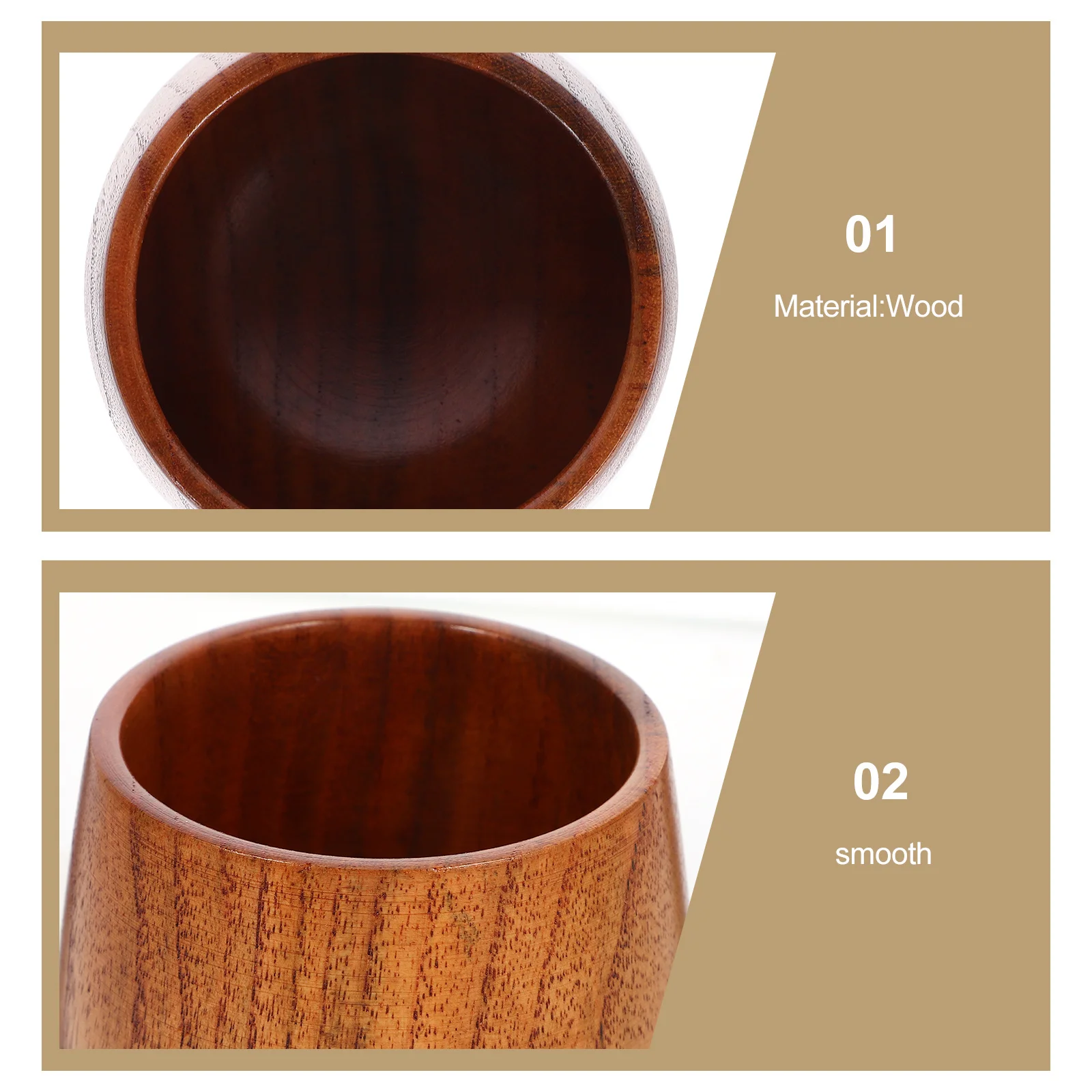 

170Ml Acid Zizyphus Wooden Water Cup Japanese Style Wine Mug For Coffee Tea Beer Hot Drink Outdoor Travel Office Use Kitchen