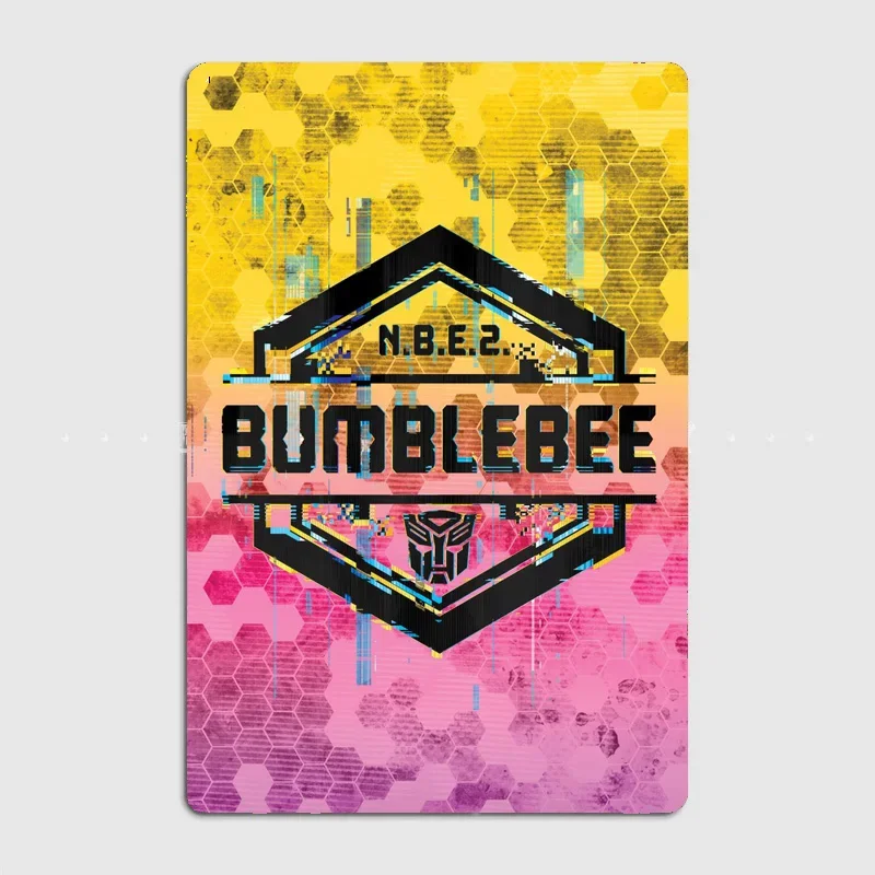 Autobot Yellow Beetle Car Sign Poster Print Wall Art Metal Painting Vintage Garage Garden Tin Sign Decor Room Decoration