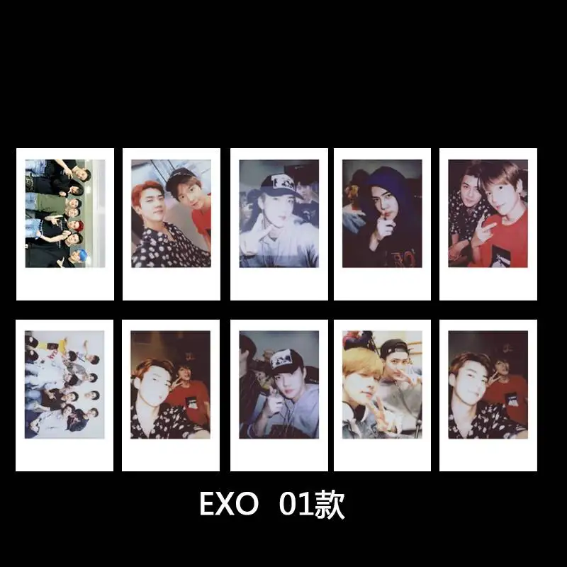 EXO Polaroid Camera with The Same Photo of Bian Baekhyun, Park Chanyeol and Wu Sehun