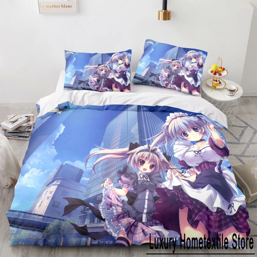 Kotori Itsuka Cosplay Bedding Set Anime Date a Live Costume Duvet Cover Set Double King Twin Full Size Bed Linen Boys Adult Gift