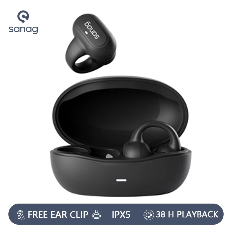 Sanag Z50SProMax Open Ear Bluetooth Wireless Headphone Air Conduction TWS Earphone Panoramic Sound Sports IPX5 Ear Clip