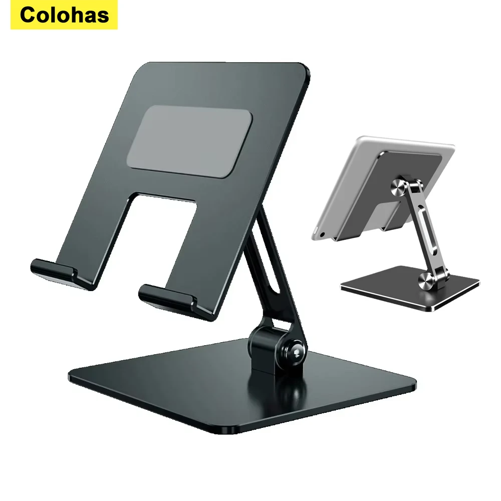 Flat Bracket Aluminum Alloy Computer Bracket Folding Desktop Mobile Phone For iPad Air M4 Xiaomi Pad Huawei Support Stand MacBoo