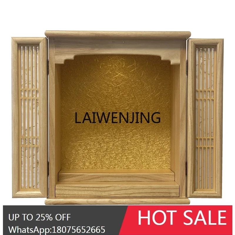God of Wealth Cabinet Guanyin Shrine with door for table for household use