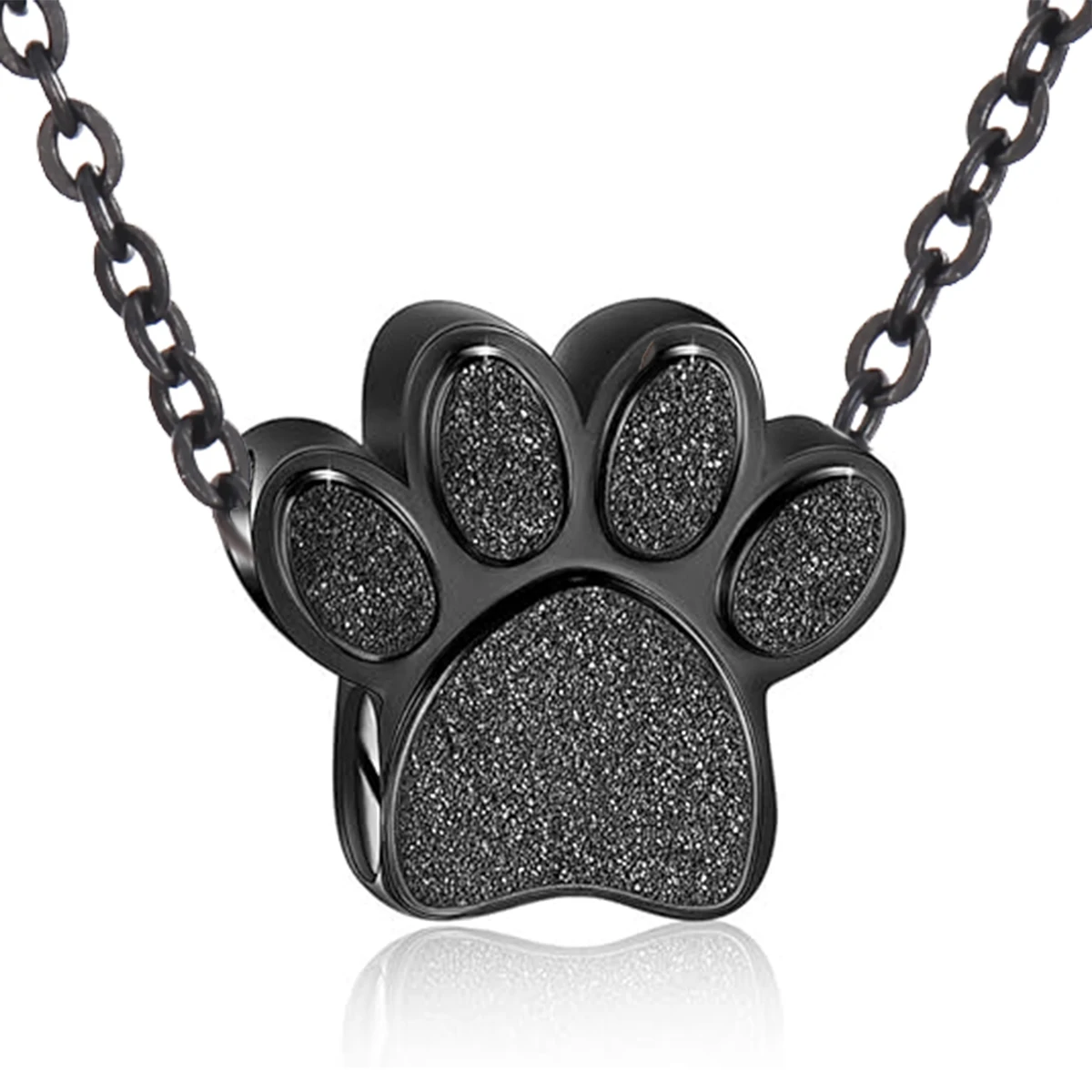 Stainless Steel Pet Paw Print Urn Ashes Cremation Keepsake Necklace For Pet Ashes  Memorial Jewelry Gifts for Man Women