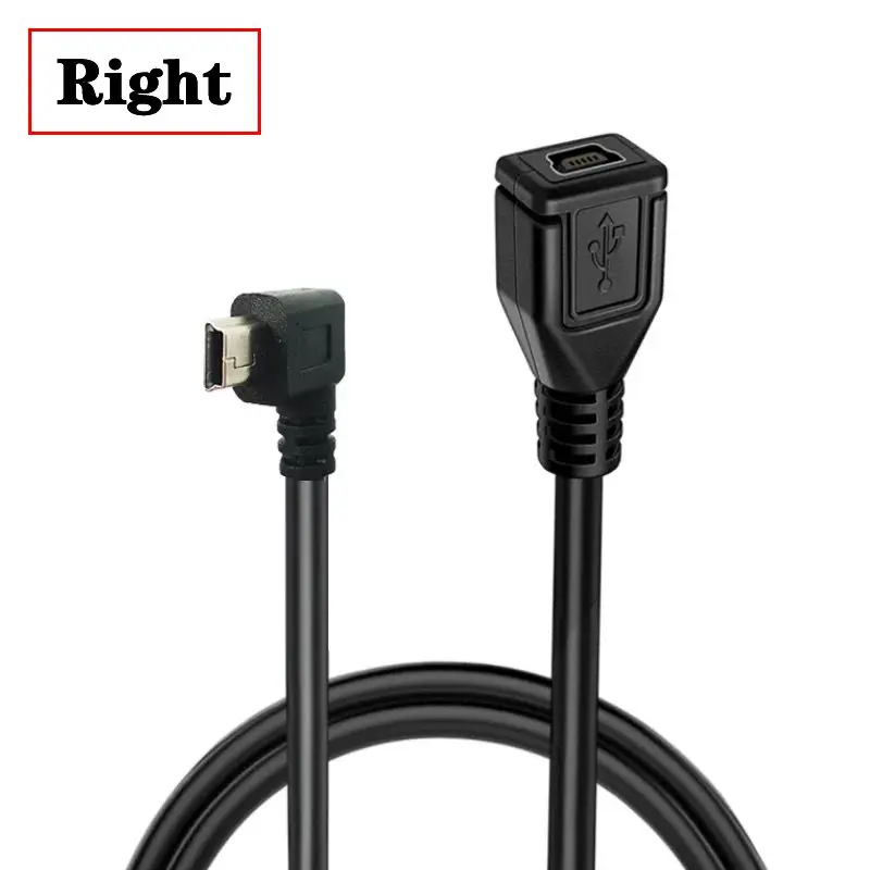 USB 2.0 Mini USB Male to Female Extended Line Driving Recorder GPS Navigator T-Port Mini 5pin Male to Female Data Charging Cable