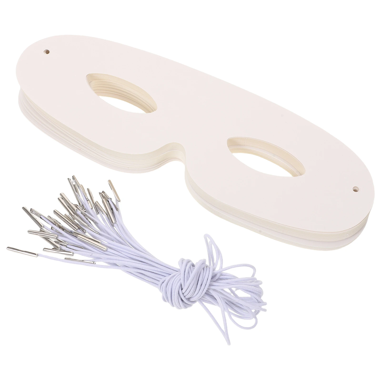 

40 Pcs Children's Graffiti Mask Art Masks for Painting Elastic Cord White Paper Kids Coloring Decor