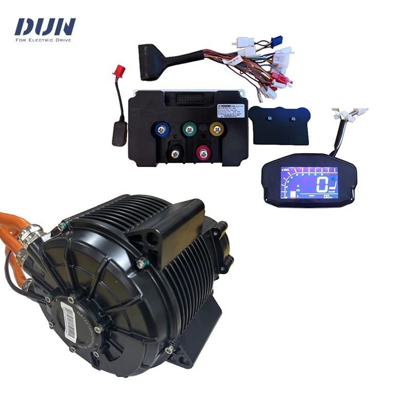 10KW V3 QS165 60H 1:2.37 Gearbox PMSM Mid Drive Motor with Fardrive ND721000 Controller and Display for Off-road Moped Lightbike