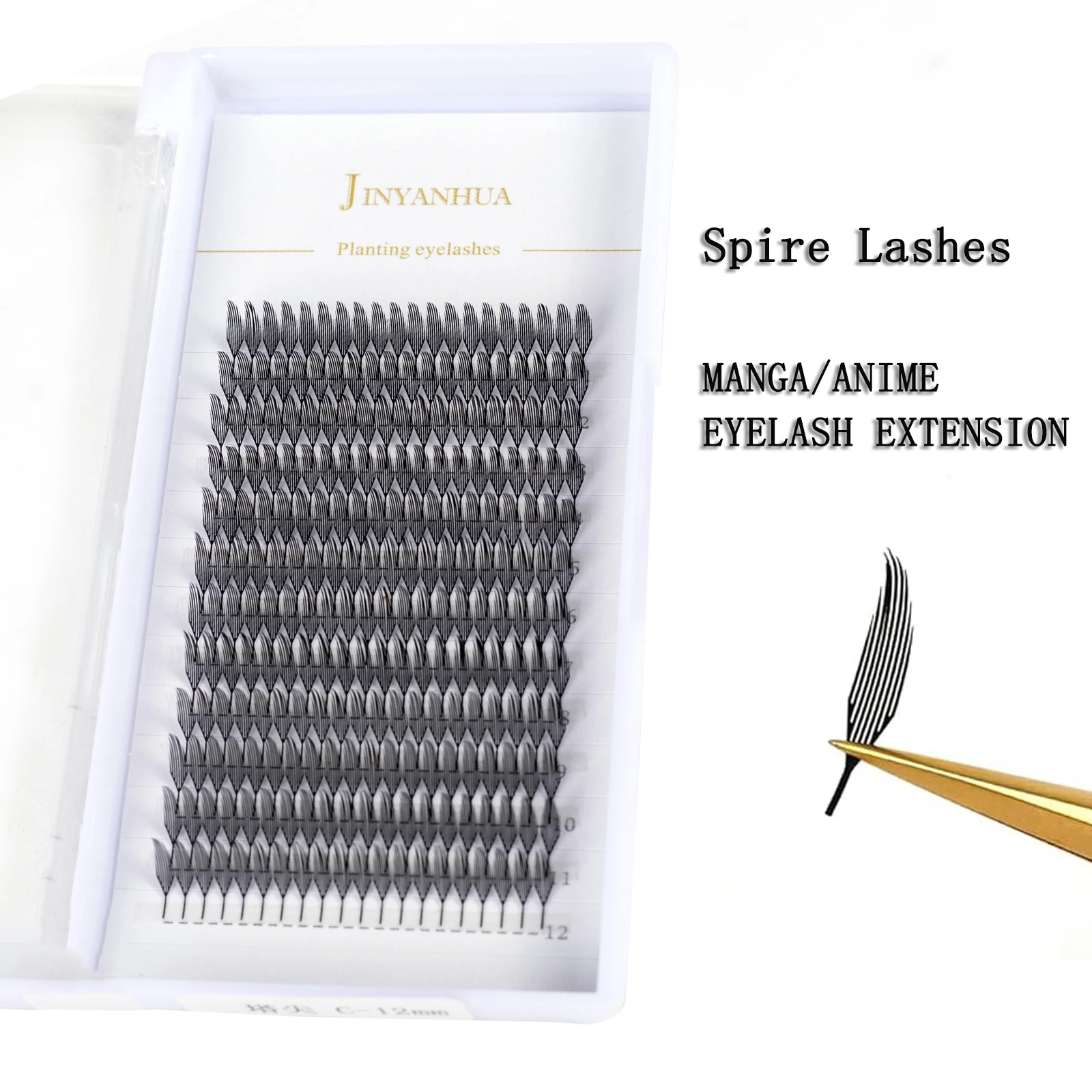 

Spire Lashes Premade Pyramid Spike Lash Fans Fluff Natural Lashes Extensions Feather Shape Manga Eyelash for Professionals Salon