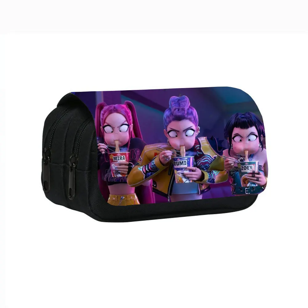 

Для Hunter Kpop студенческий пенал, большая тканевая сумка для девочек, офисная школьная сумка для ручек, пенал с рисунком демона, чехол-держатель для ручек