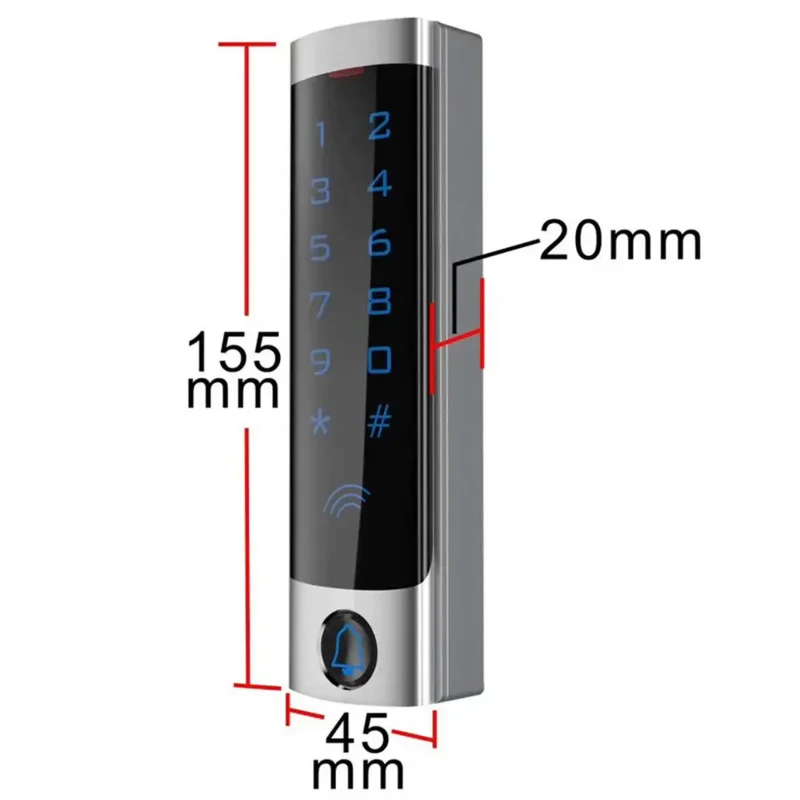 

RFID Touch Keypad Access Control System Door Lock 125KHz EM Card Waterproof Metal Case Door Entry Access Lock