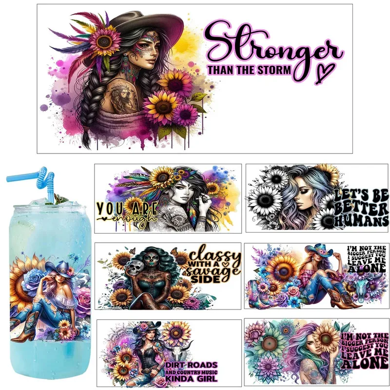28 Style Don't Judge Me Tattoo Girls UV Sticker Party DIY Decals Transfers 3D UV DTF Cup Stamp Stickers 16oz UV DTF Mug Wraps