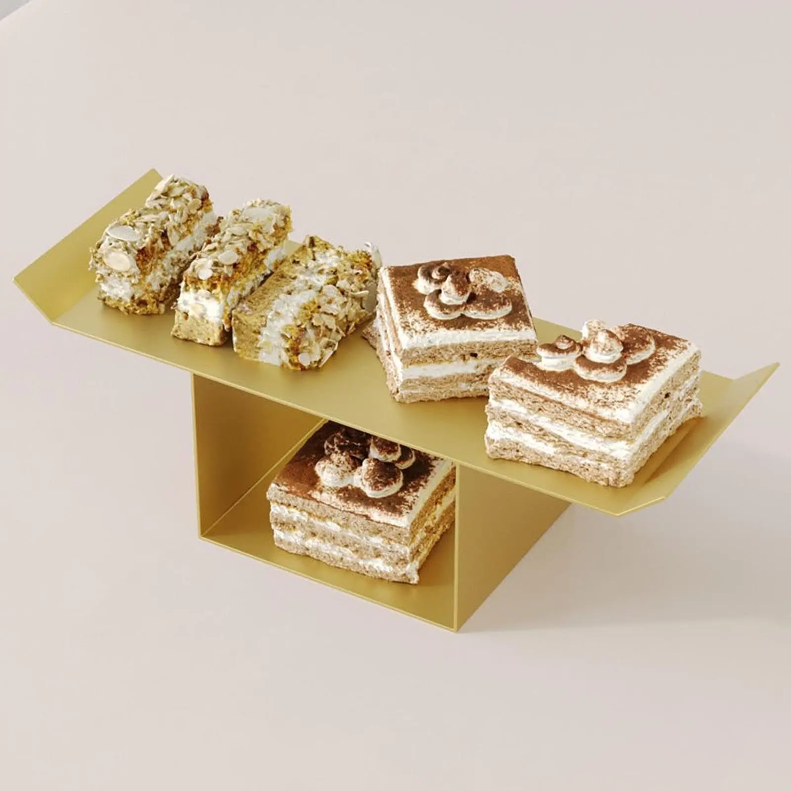 

2 Tier Stand s Holder Easy to Clean Multifunctional Dessert Stand Cake Display Riser for Wedding Celebrations