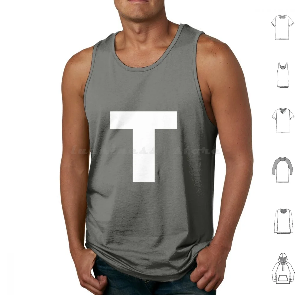 Letter T Chipmunk Halloween Costume Green Tank Tops Vest Sleeveless Cheap Easy Diy Halloween Group Family Matching Costume