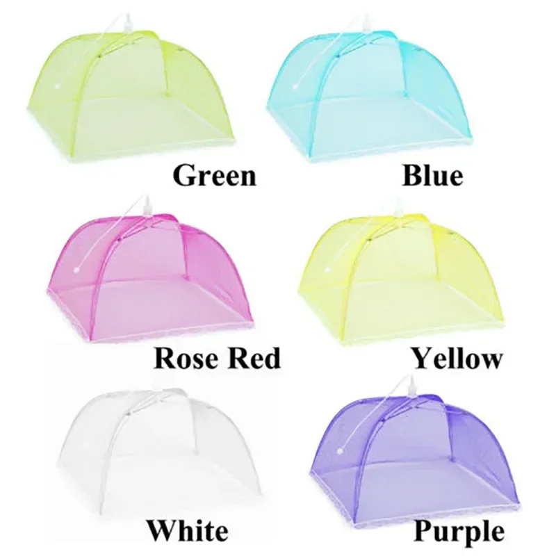 Food Cover Large Pop-Up Mesh Screen Food Cover Tent Dome Net Umbrella Picnic Home Kitchen Folded Mesh Anti Fly Mosquito Umbrella