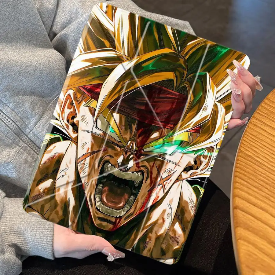 

Dragon Ball Handsome Goku Holder Cover Tablet Case For iPad Pro 11th 10th 9th 8th 7th 12.9inch Air 4 5 M3 M2 1 2 M4 11inch Pro