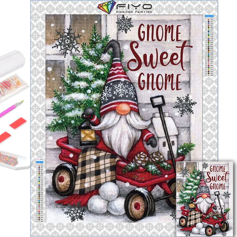 Diamond Painting New Collection 2023 Santa Claus Embroidery Gnome Diamond Mosaic Cross Stitch Kits Christmas Decoration