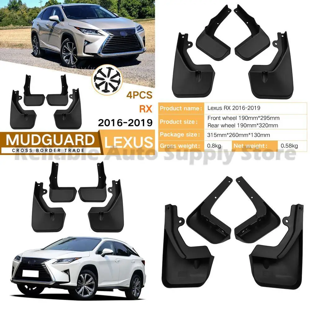 

For Lexus RX 2016-2019 Mudguard Trim Front and Rear Auto Accessories Premium Quality Durable Design