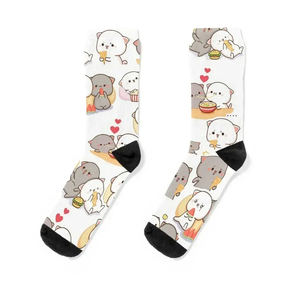 

peach goma Socks heated set Heating sock Novelties Women's Socks Men's aesthetic luxury hiking Socks Men's Women's