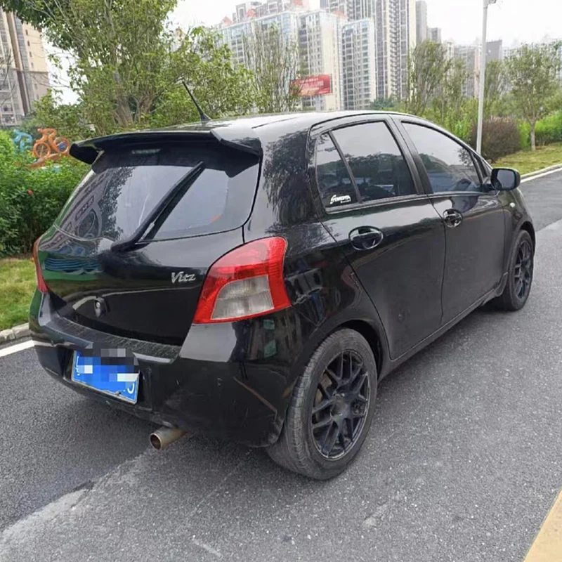 For Toyota Yaris Glossy Black Spoiler 2008 2009 2010 2011 2012 2013 ABS Carbon Fiber Spoiler Rear Trunk Wing Car Styling