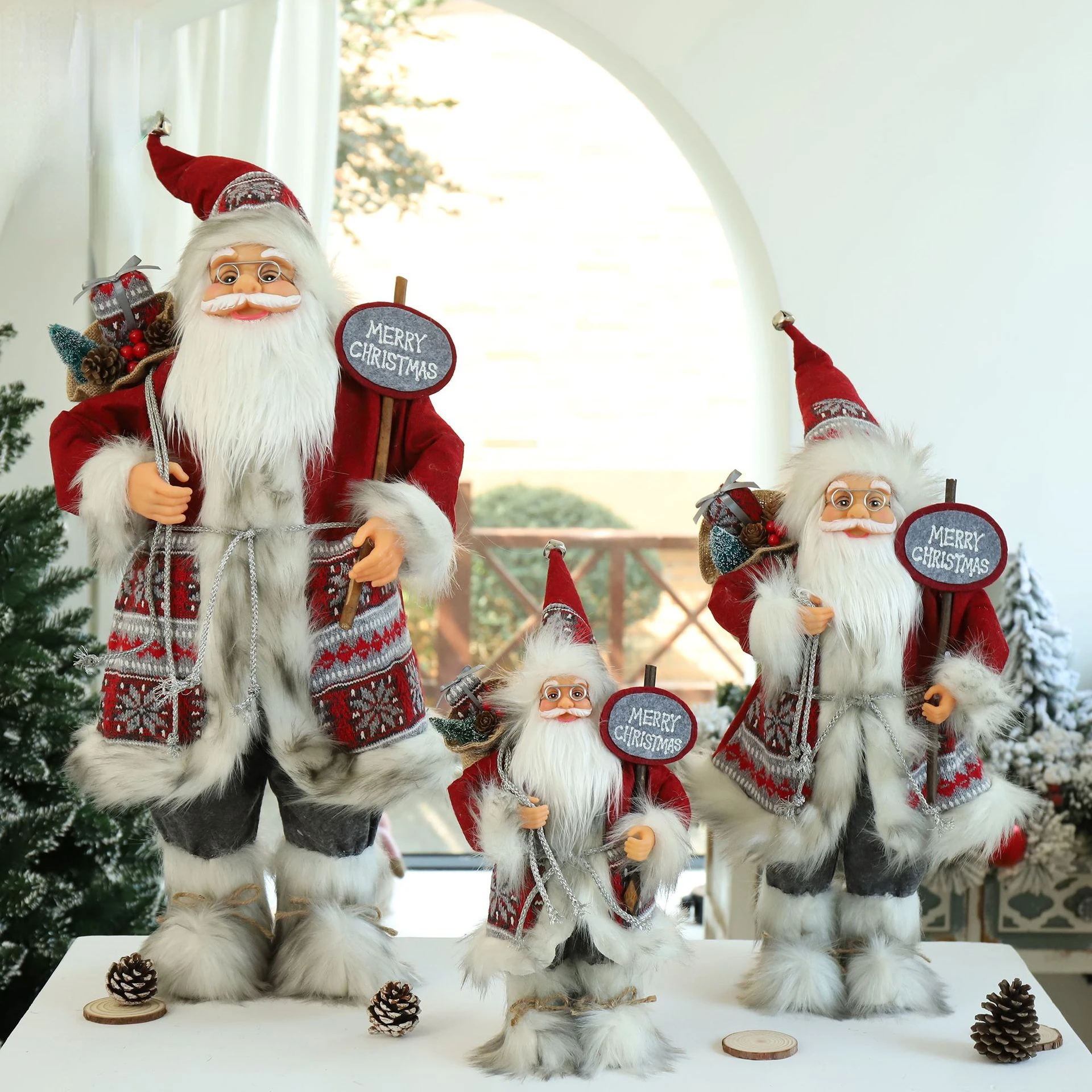 

60cm big Santa Claus Doll Christmas Naviidad Kids Gift Toy Merry 2023 Christmas decorations noel Christmas Home decoration gifts