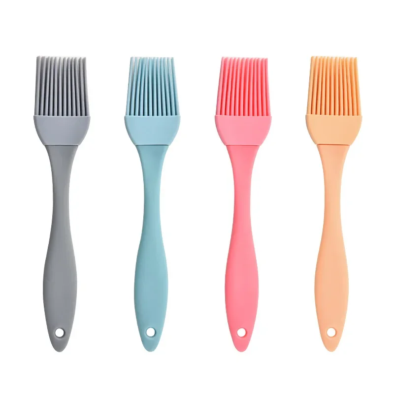 4 Pcs Silicone Basting Brush Set, Heat Resistant Oil Butter Pastry Brushes for BBQ Grilling Baking Cooking