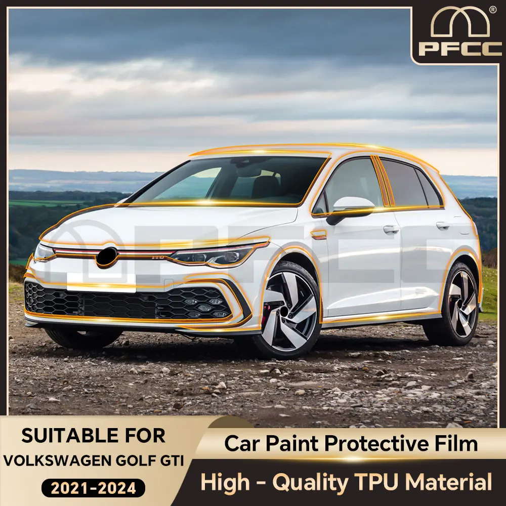 

PPF for Volkswagen GOLF GTI 2021-2024 8.5Mil Pre Cut Paint Protection Film Transparent Wrap Clear Protective Sticker