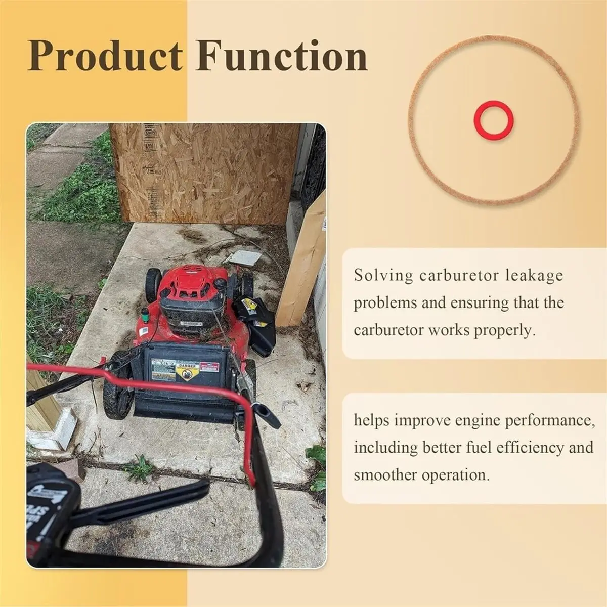 【MUST-HAVE LIST】 5pcs 16010-883-015 Carburetor Bowl Gasket Kit for GCV160, GCV190, G150, G200, G300, G400, GC135, GC160, GC190