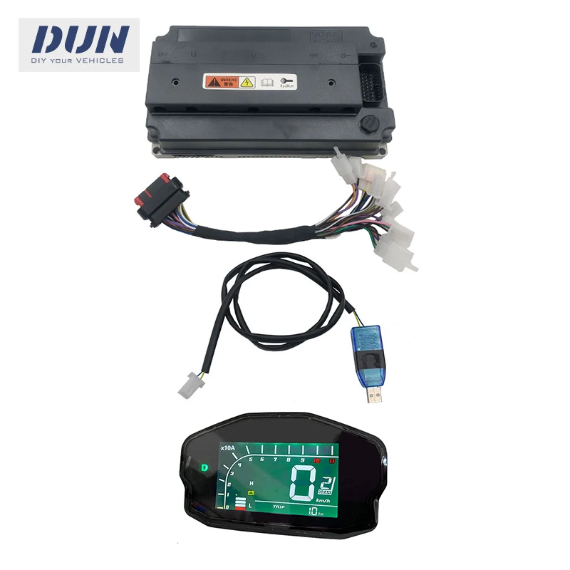

VOTOL EM200/2 DC 200A Boost 250A Peak Phase 600A 4KW-6KW Controller V2 with DKD Display for 4000W-6000W Motor