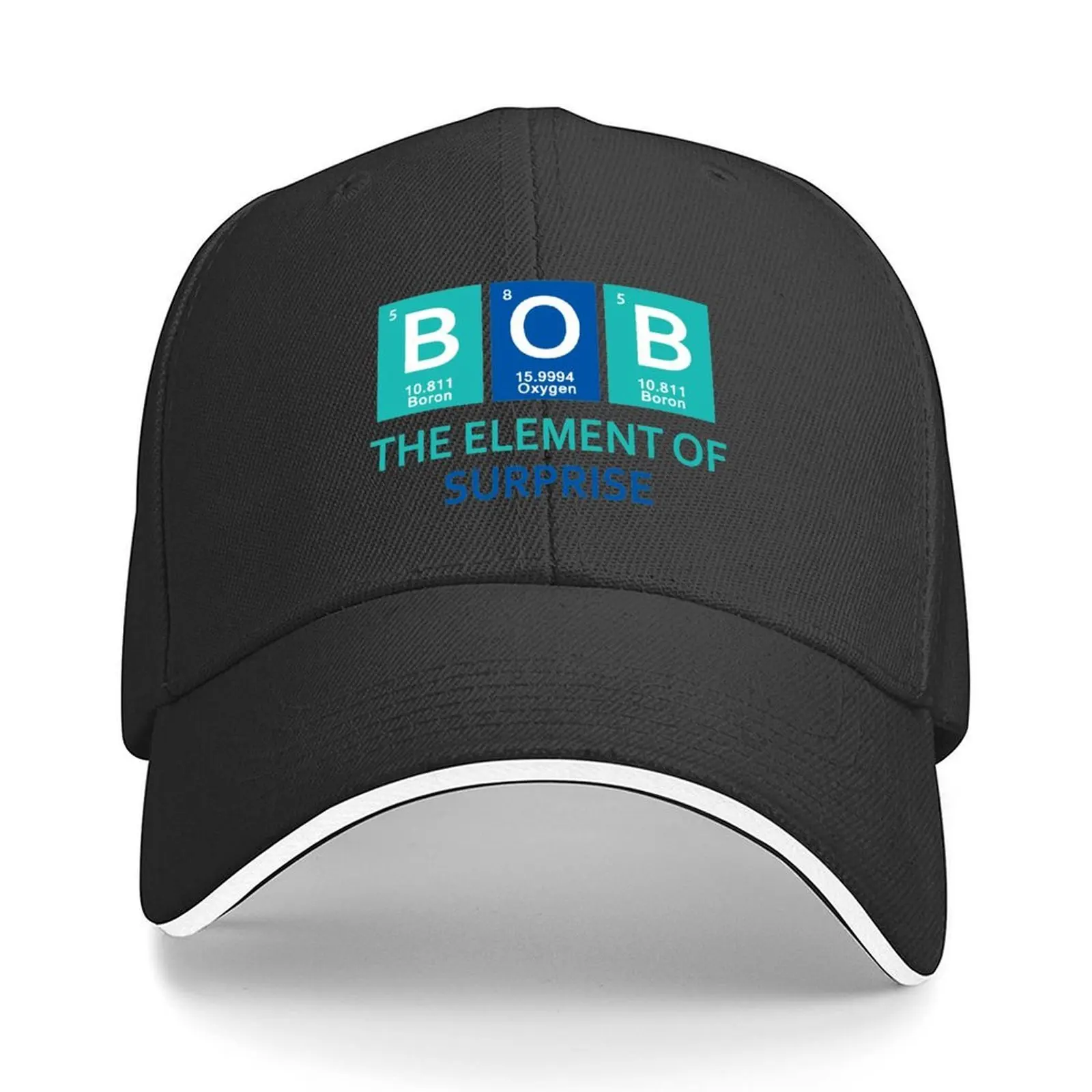 

I'm Bob The element of surprise Periodic table gift funny Baseball Cap hats on offer Vintage Hip Hop tea Hat Men Caps Women's