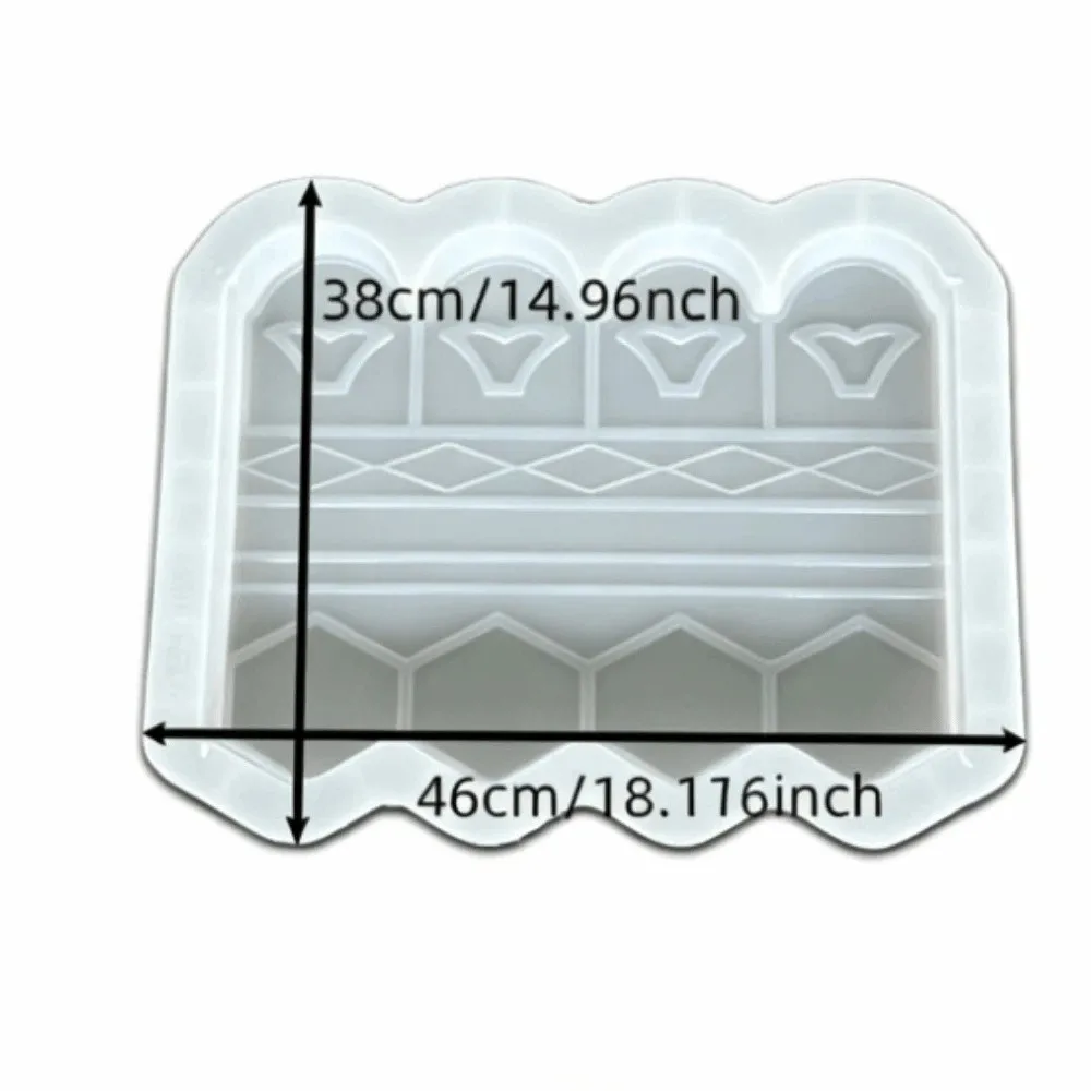Reusable Garden Fence Mold Easy Operation Rounded Edge Concrete Mold Plum Blossom Shape Decorative Border Garden Edging Mold
