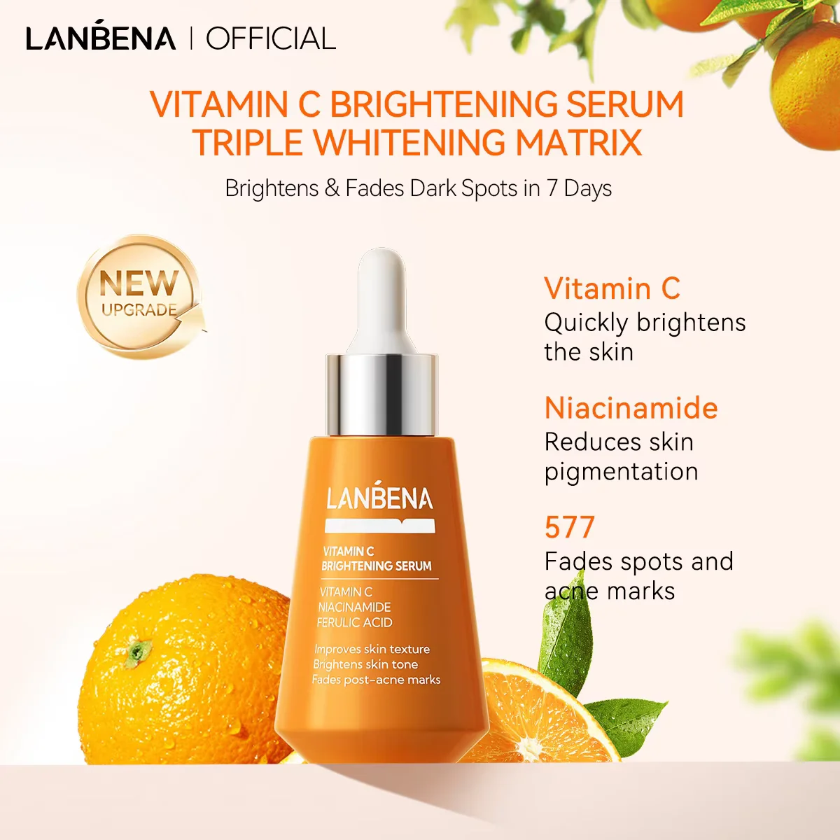 LANBENA VC Toner Essenz Creme Aufhellend und Feuchtigkeitsspendend 3-teiliges Set – Detail 3